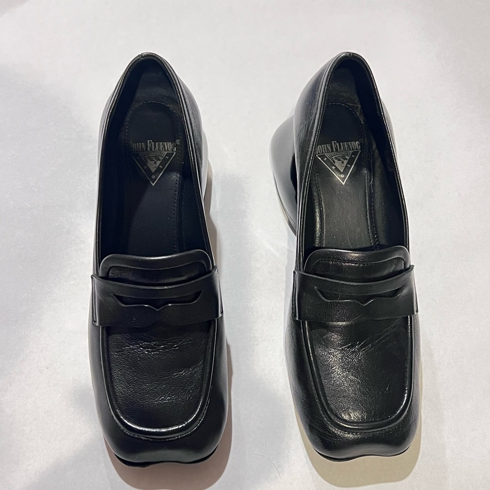 John Fluevog Black penny loafer High Heels